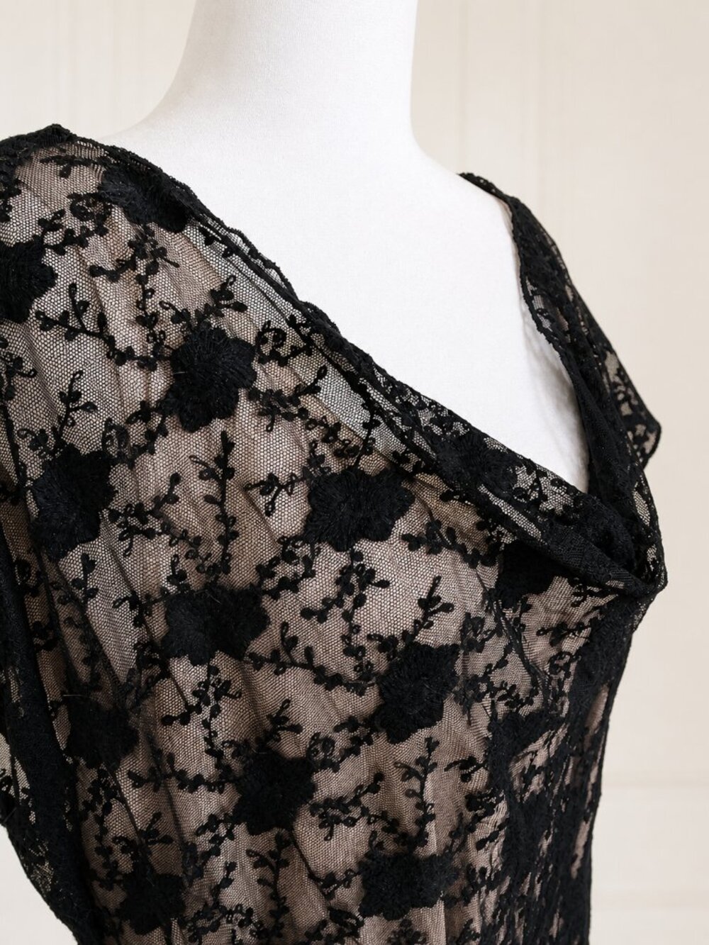 Sundance Happily Ever After Dress XL Black Lace Maxi - Picture 4 of 10
